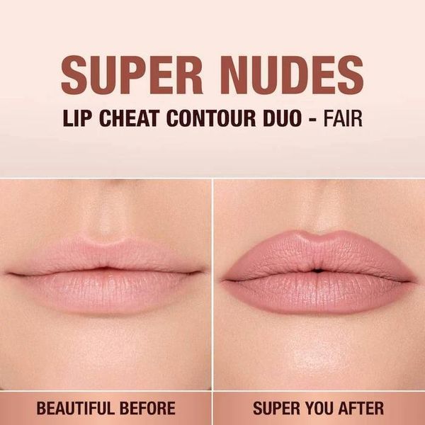 Подвійний олівець для губ Charlotte Tilbury Super Nudes Lip Cheat Contour Duo Lip Liner - Fair Sculpt  COS-205 фото