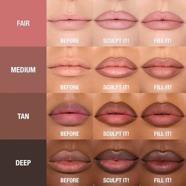 Подвійний олівець для губ Charlotte Tilbury Super Nudes Lip Cheat Contour Duo Lip Liner - Fair Sculpt  COS-205 фото