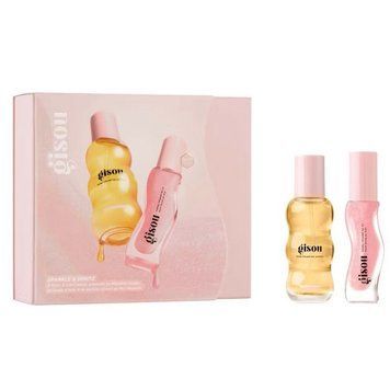 Подарунковий набір Gisou Sparkle & Spritz (парфум для волосся 15 мл + олія для губ 8 мл) COS-312 фото