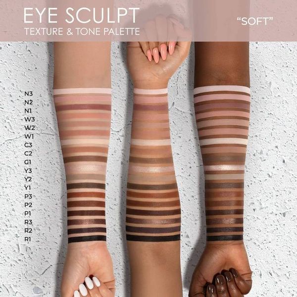 Палетка тіней Natasha Denona Eye Sculpt Texture & Tone Eyeshadow Palette - Soft COS-86 фото