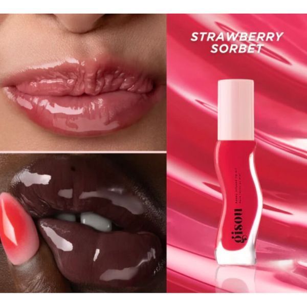 Олія для губ Gisou Honey Infused Lip Oil - Strawberry Sorbet COS-193 фото
