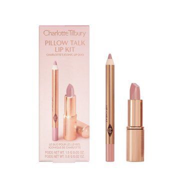 Набор для губ помада и карандаш Charlotte Tilbury Lipstick & Liner Set - Pillow Talk Fair mini  COS-167 фото