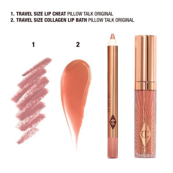 Подарочный набор для губ Charlotte Tilbury Pillow Talk Mini Glossy Lips Duo (Pillow Talk) COS-309 фото